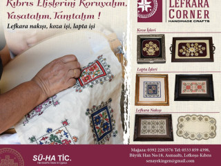 Cyprus Handmade Cultural Products lefkara lace, silk cocoon works, Lapithos Lace and paneri